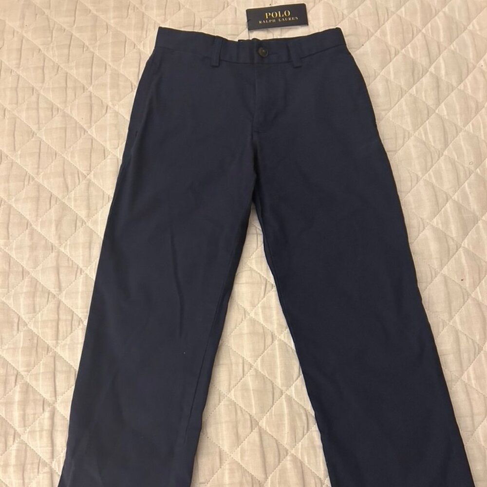 RALPH LAUREN - KHAKI PANTS - NAVY BLUE - SIZE 7 - NWT